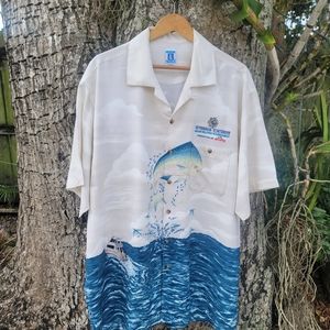 Hook & Tackle Outfitters XL Button down Fishing Short Sleeve  Shirt/Polo